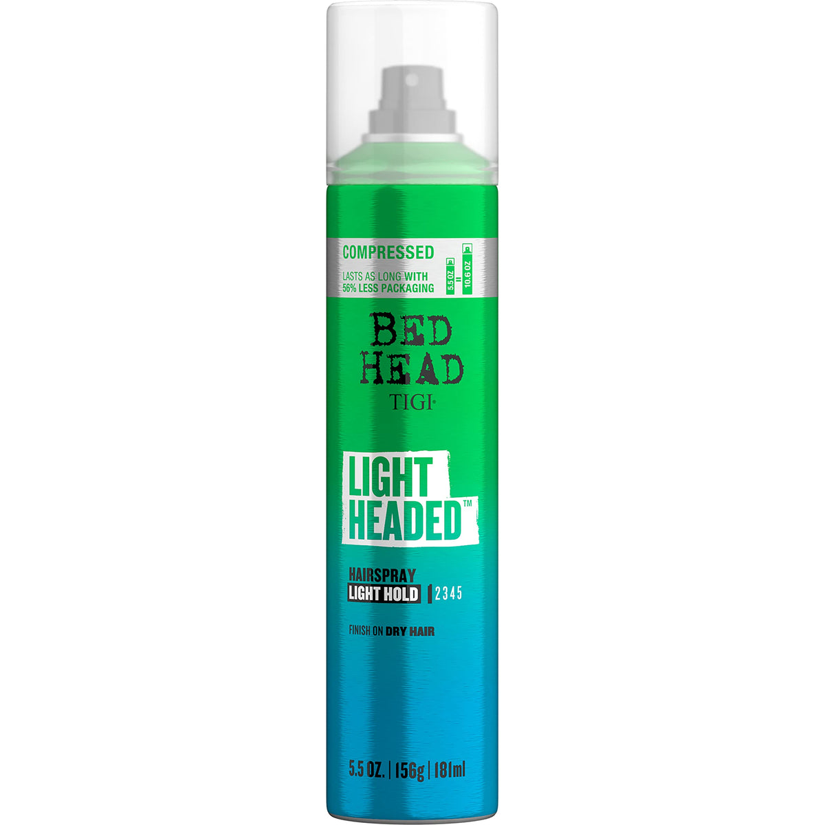 TIGI Bed Head Lightheaded bottle front view highlighting flexible hold