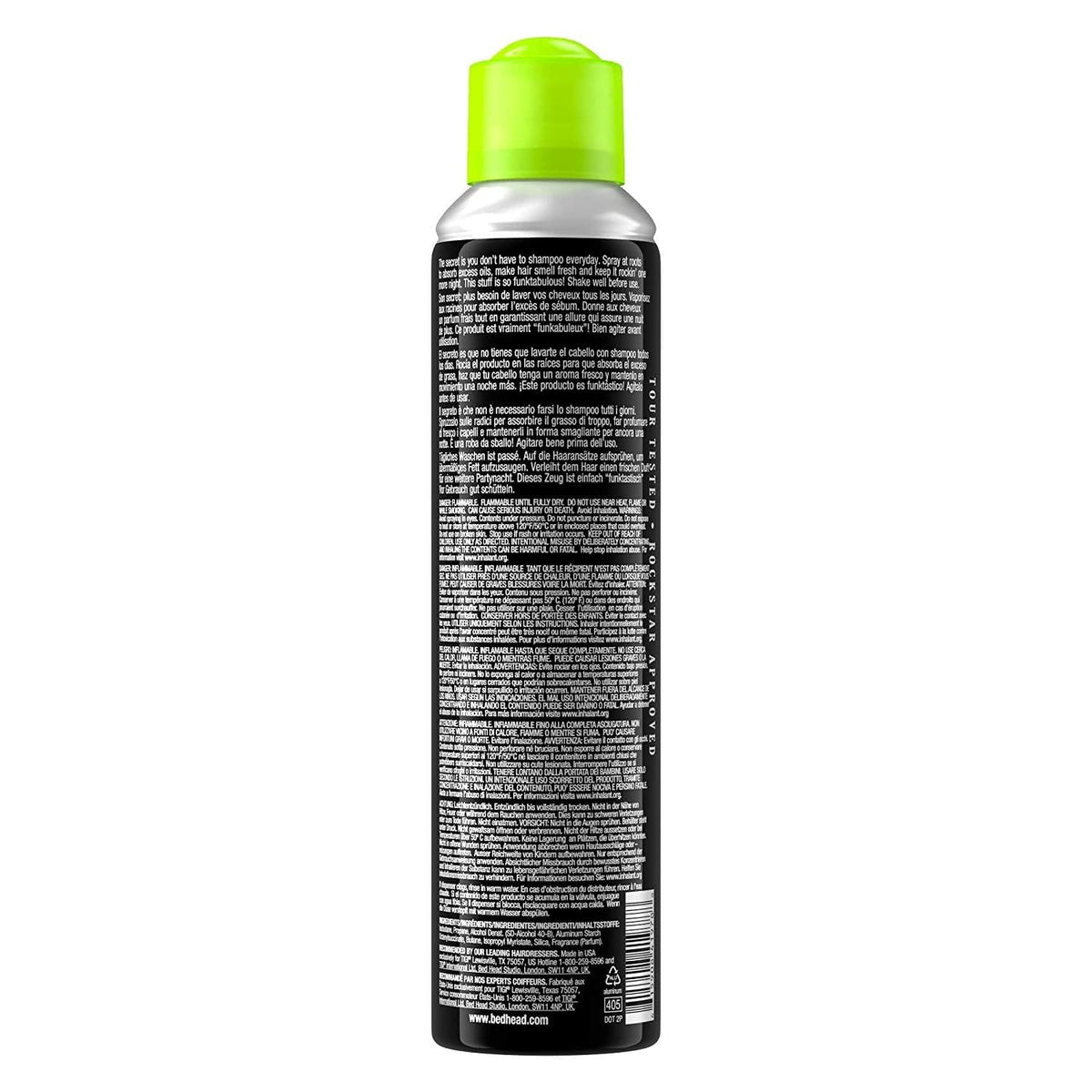 TIGI Bed Head Rockaholic Dirty Secret spray in action to extend time between washes.