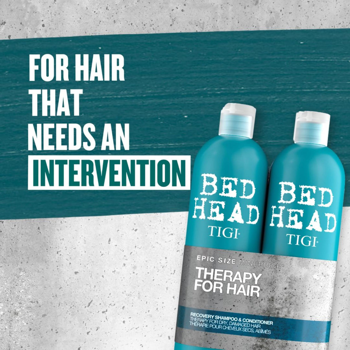 TIGI Bed Head Tween Recovery Conditioner bottle front adds moisture for smooth, frizz-prone hair