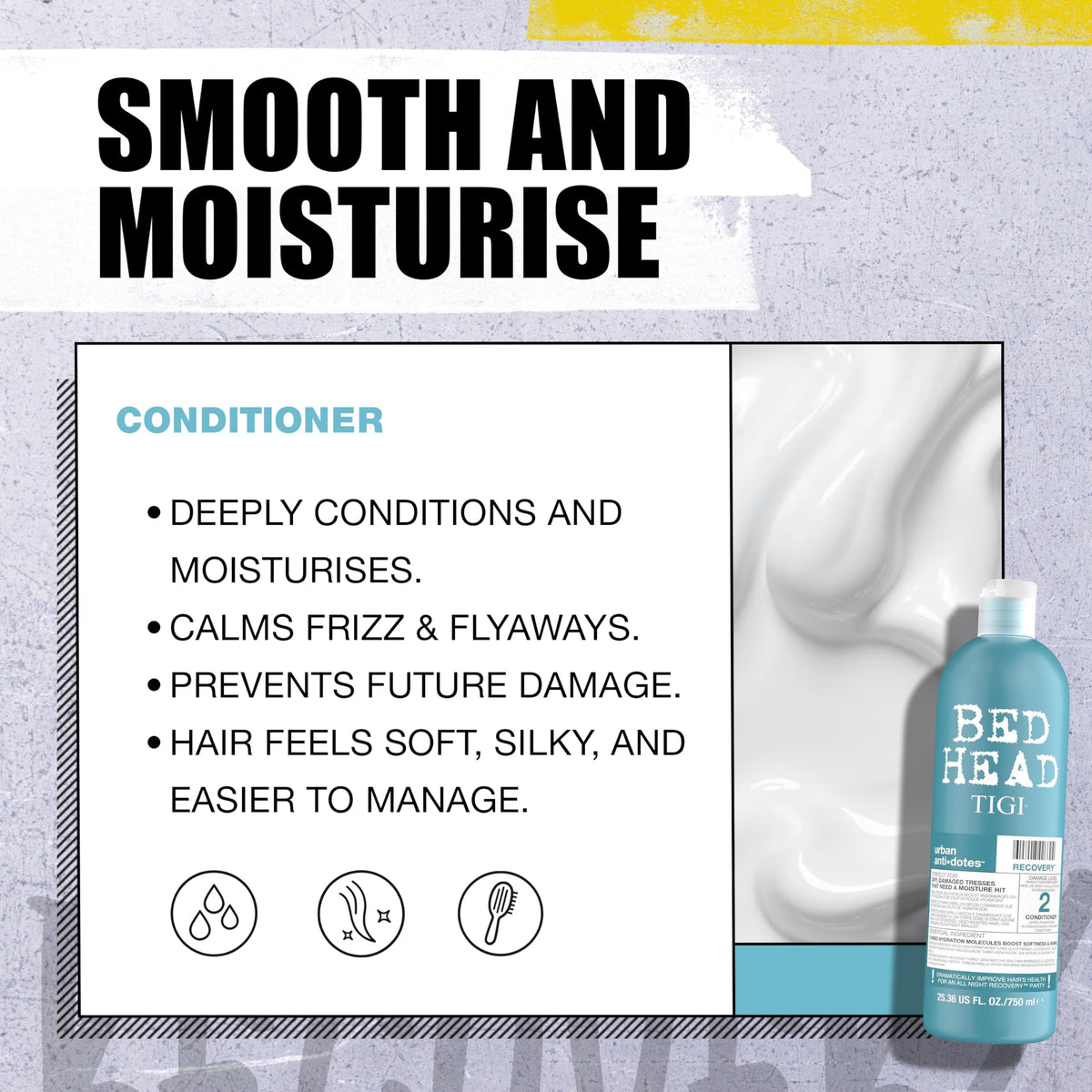 TIGI Bed Head Urban Anti+dotes Recovery Shampoo on bathroom shelf for revitalizing routine