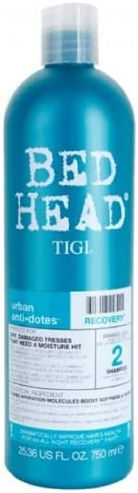 TIGI Bed Head Urban Anti+dotes Recovery Shampoo bottle pour, creamy formula for moisture-deprived hair