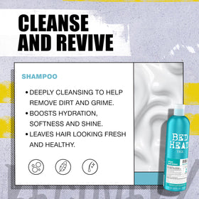 TIGI Bed Head Urban Anti+dotes Recovery Shampoo in shower with rich lather