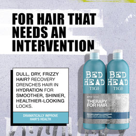 TIGI Bed Head Urban Anti+dotes Recovery Shampoo label close-up highlighting level 2 damage