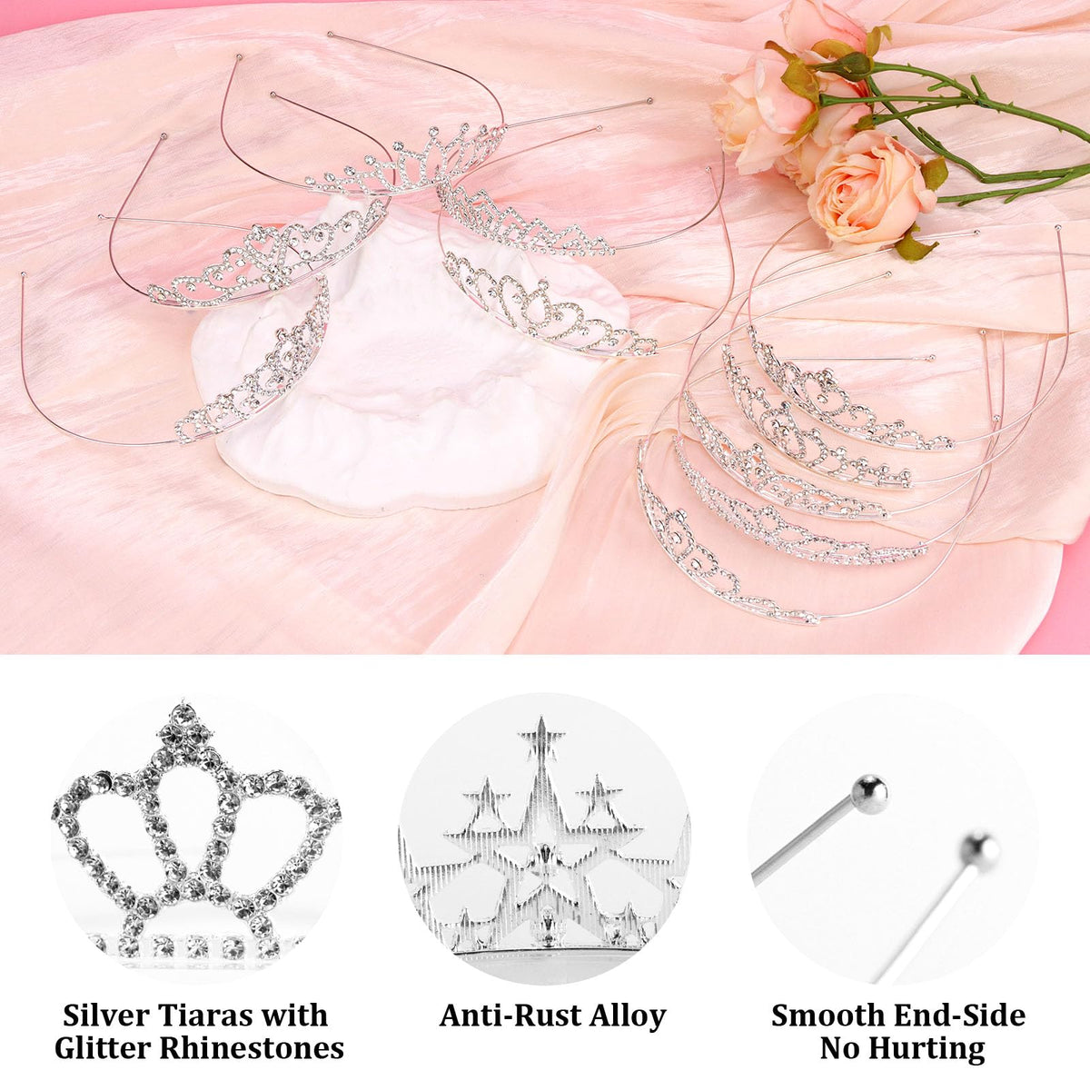 Tihebax lightweight tiara for all-day comfort and wear.