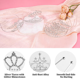 Tihebax lightweight tiara ensures comfortable wear for long events.