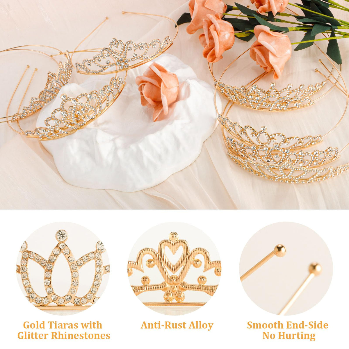 Tihebax rhinestone shine tiara adds sparkle for celebrations and photos.