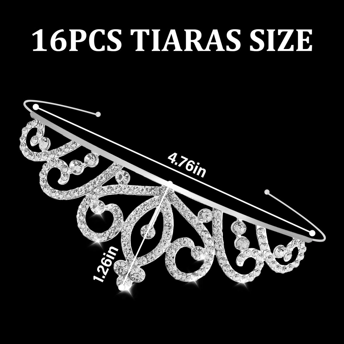 Tihebax silver rhinestone tiara adds glamour to special occasions