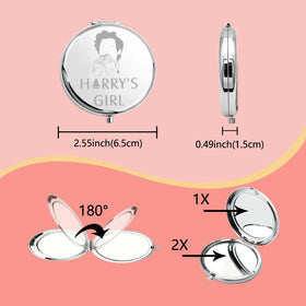 TIIMG travel-size compact mirror perfect for on-the-go makeup checks.