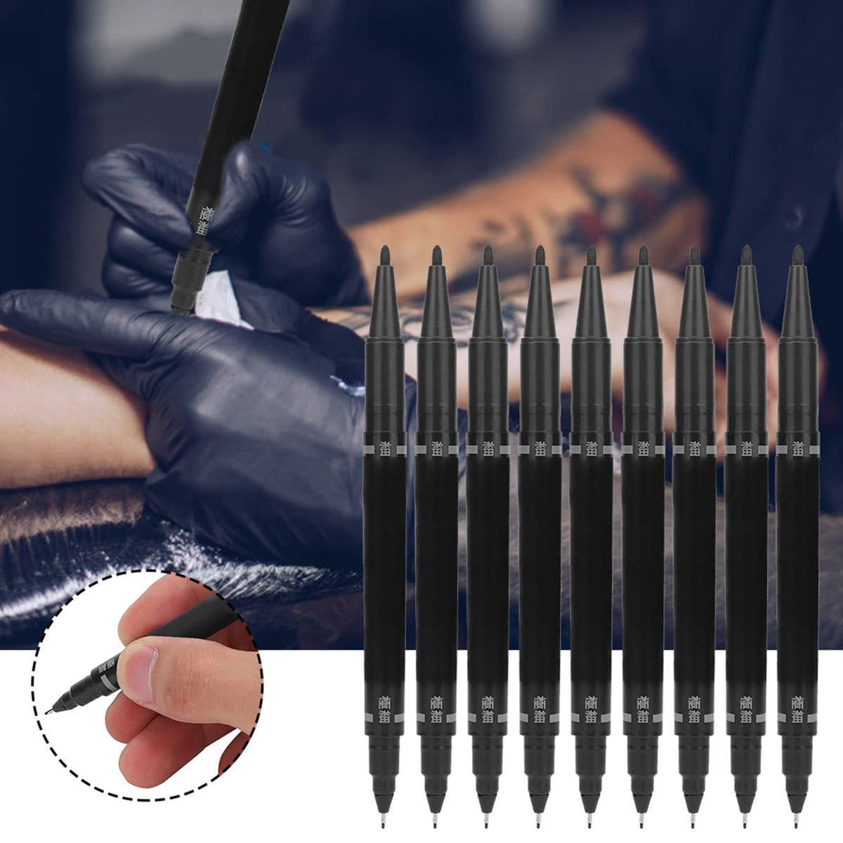 Tiiyee tattoo pen ultra-fine tip enables detailed lines