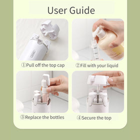 Tilanneo four-compartment bottle stores shampoo, lotion, and more.