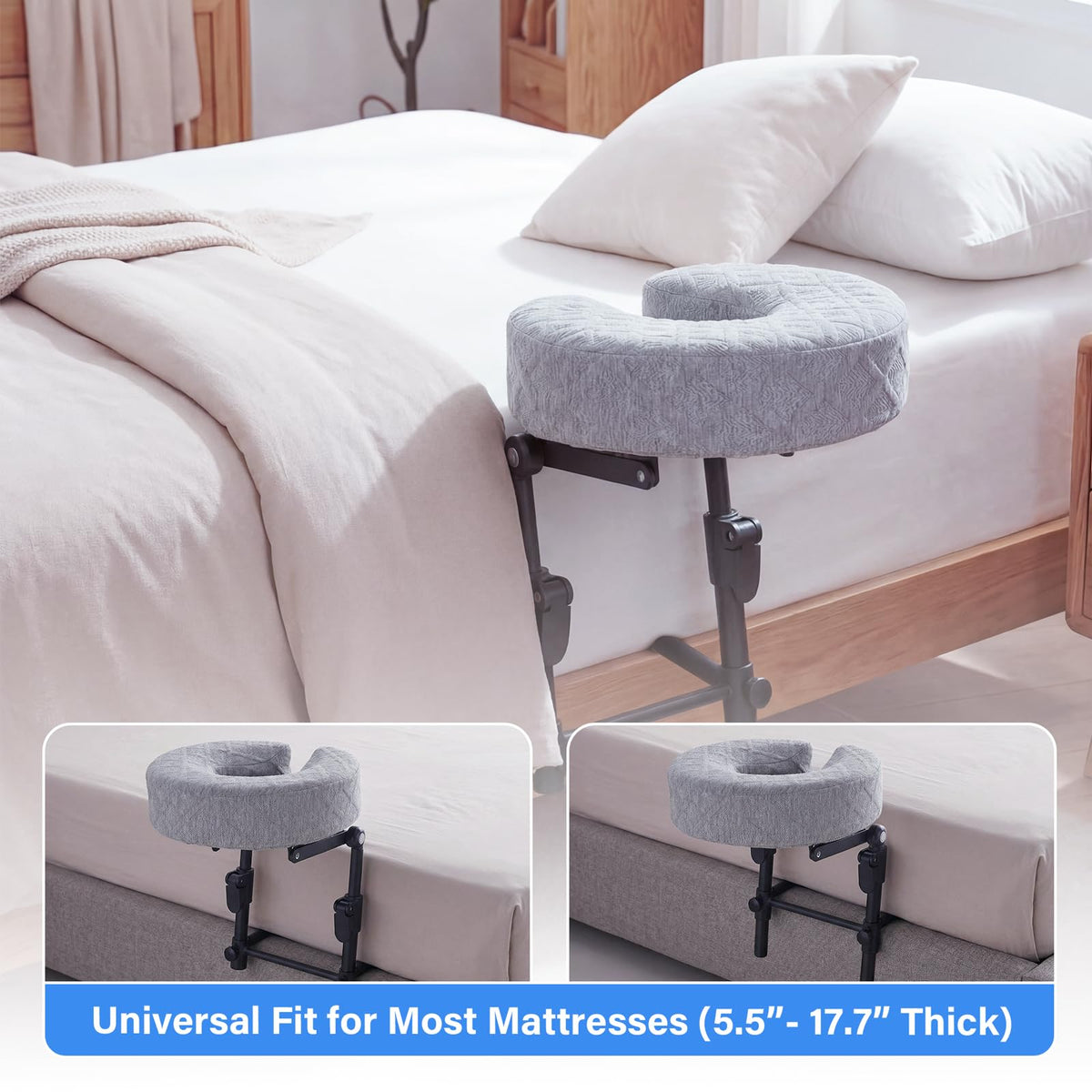 TIMBERHIDE complete headrest kit includes base, cradle, and plush pillow.
