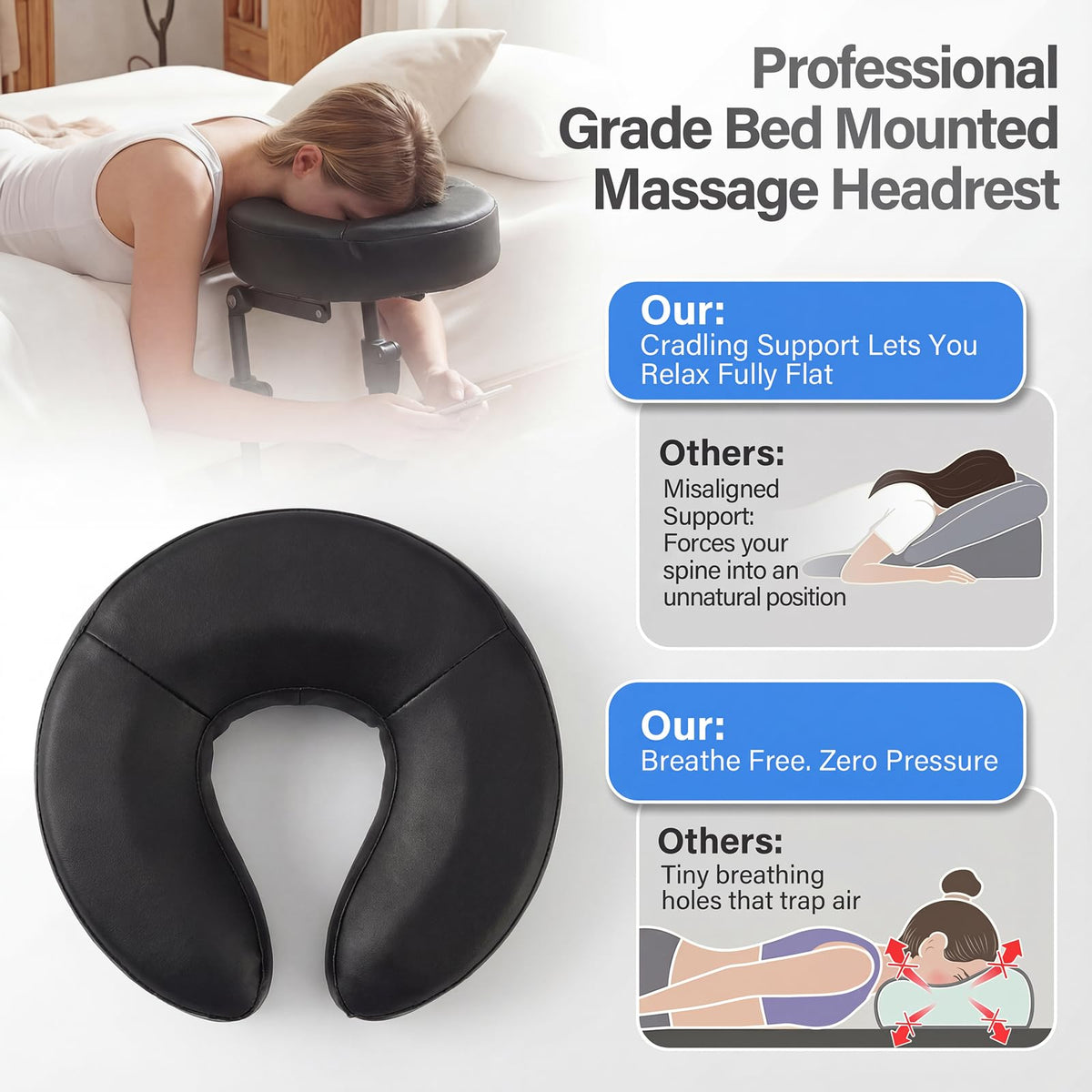 TIMBERHIDE memory foam pillow detail delivering cushioned, face-friendly contact.