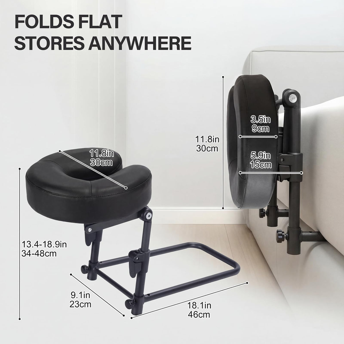 TIMBERHIDE sturdy lightweight frame for secure, portable bed use and easy storage.