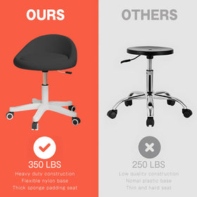Timbertouch rolling stool durable build supports daily professional use
