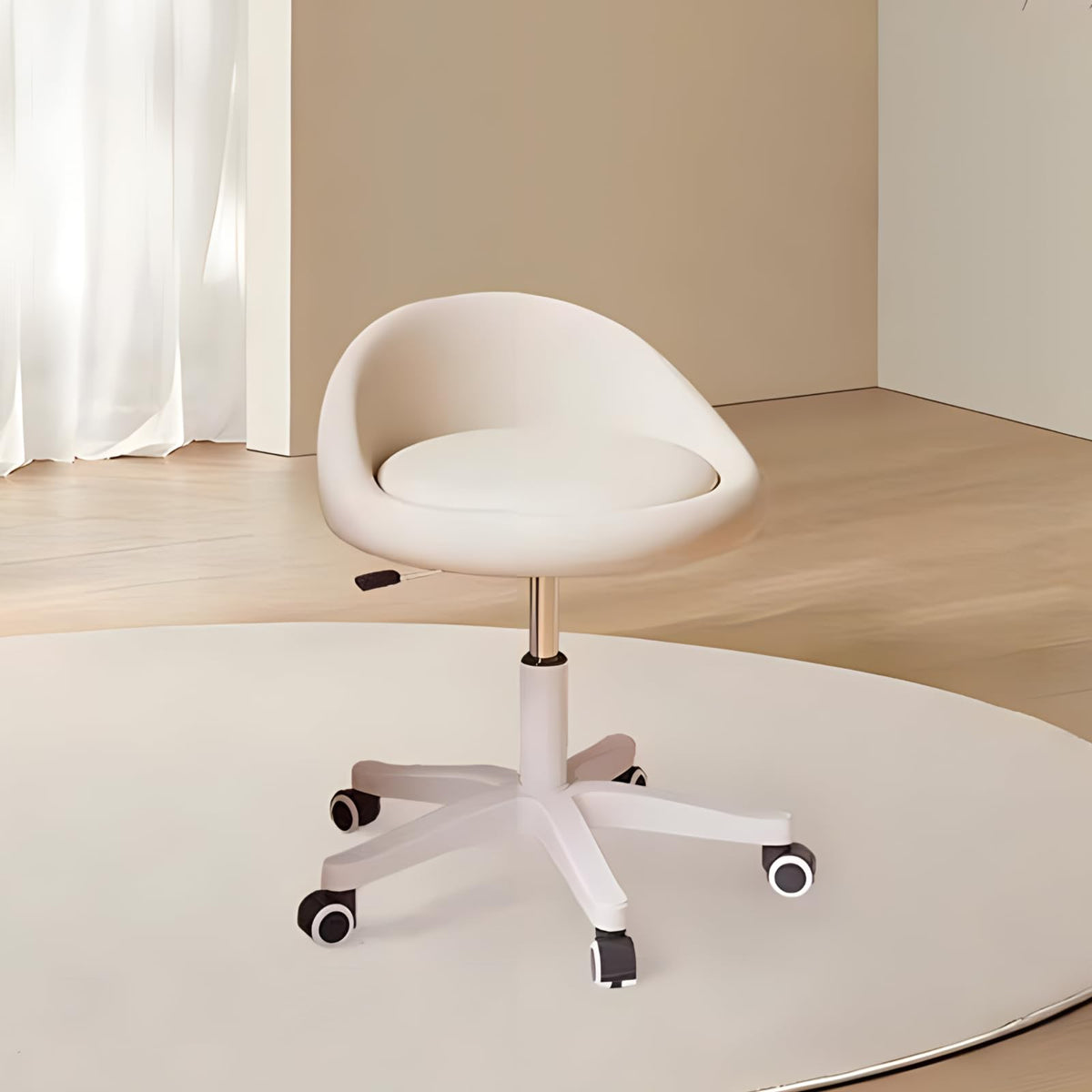 Timbertouch rolling stool supporting massage and medical workflows with stability