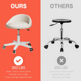 Timbertouch rolling stool suitable for office environments and long tasks