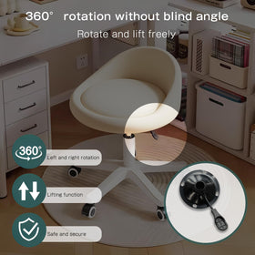 Timbertouch rolling stool featuring padded PU leather cushion for easy cleaning