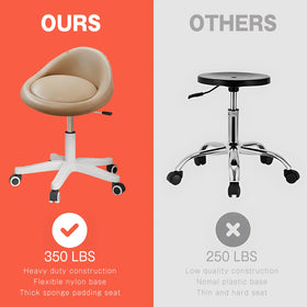 Timbertouch rolling stool ideal for salons and offices in modern work environments.