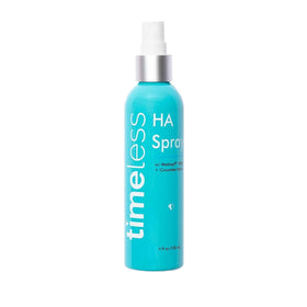 Timeless HA Matrixyl cucumber spray bottle for soothing hydration on the go.