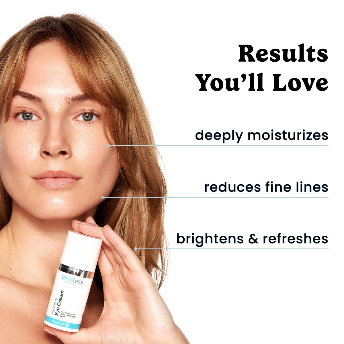 Timeless Skin Care Matrixyl 3000 and hyaluronic acid labeling highlights collagen support