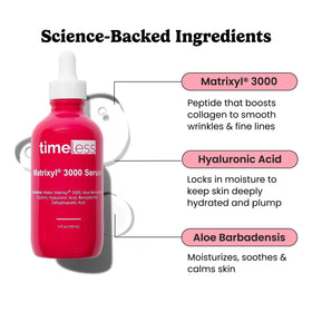 Timeless Skin Care Matrixyl 3000 serum dropper close-up for precise daily application