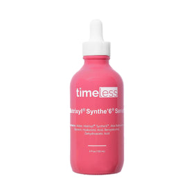 Timeless Skin Care Matrixyl Synthe’6 Serum bottle highlights premium packaging and hydration-ready formula.