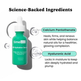 Timeless Vitamin B5 Serum dropper closeup showing precise 2-3 drop usage.