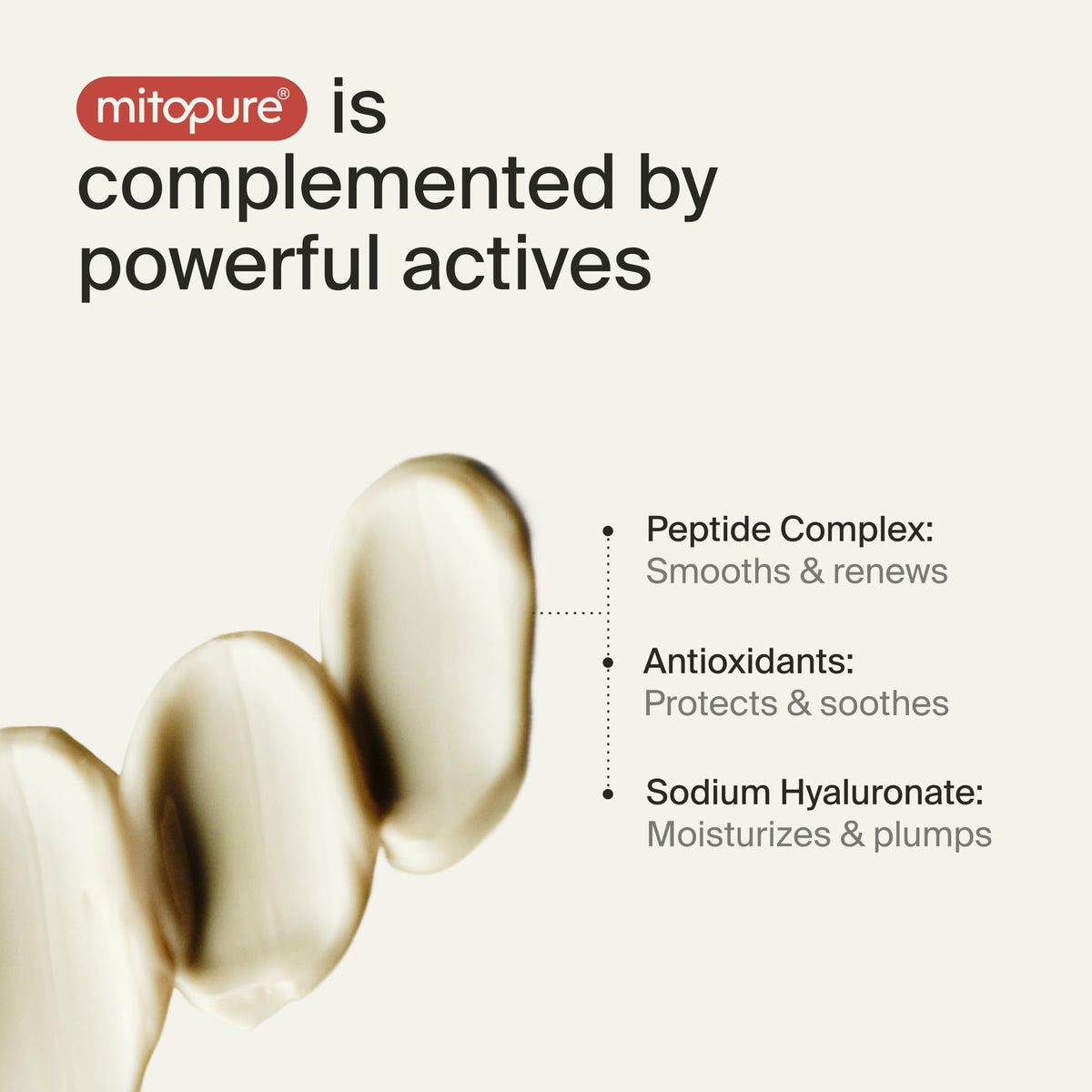 Timeline Mitopure Eye Cream applied around the orbital area