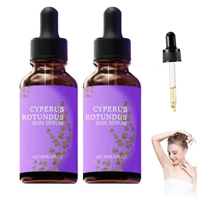 Timeno Cyperus Rotundus serum bottle close-up showing gentle skincare benefits