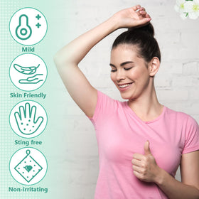 Easy-tear packet shows quick access for underarm refresh</p>