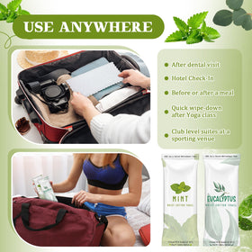 Timgle towlettes ideal for travel, meals, workouts, and more.