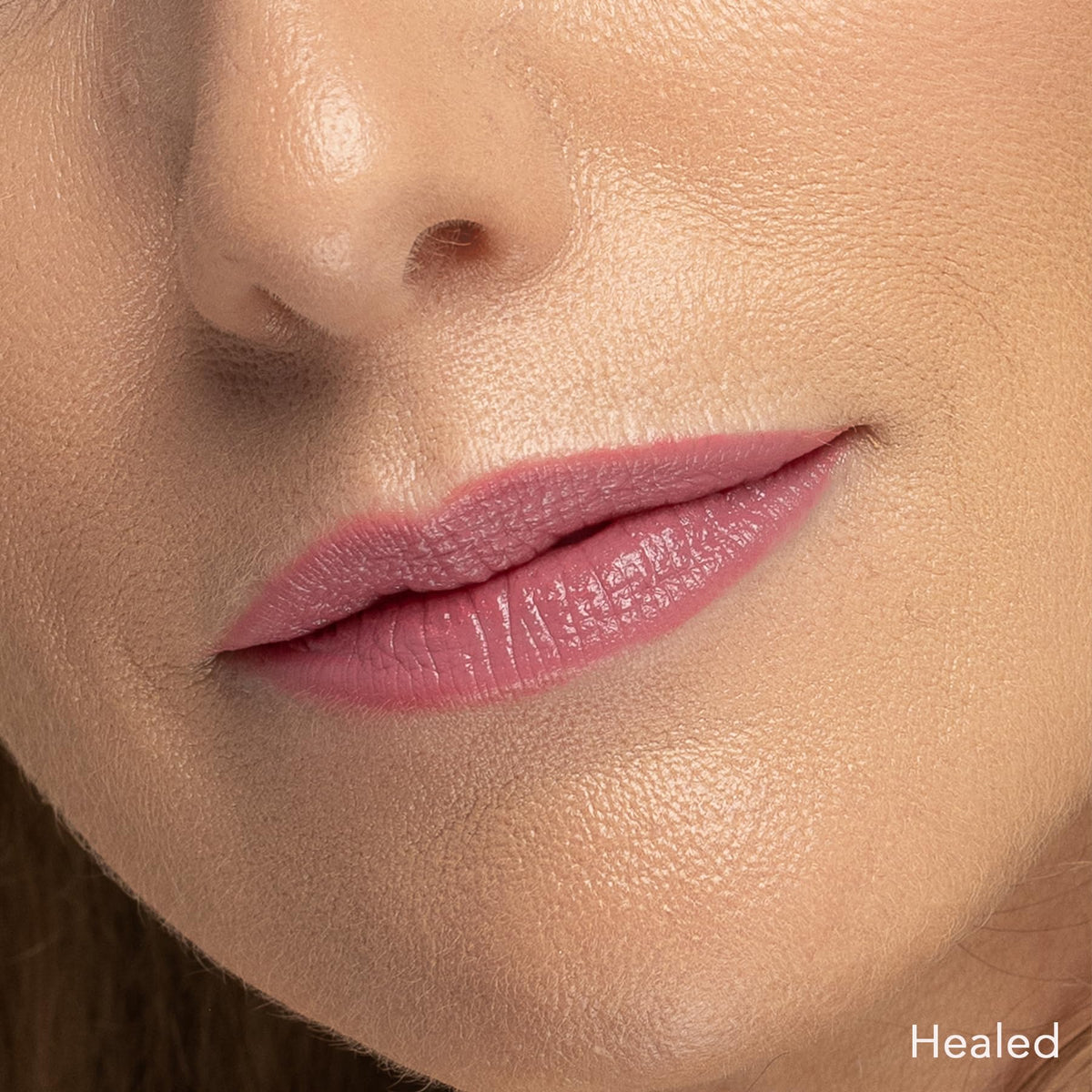 Tina Davies Lust Perfect Pink being applied for a natural pink lip look