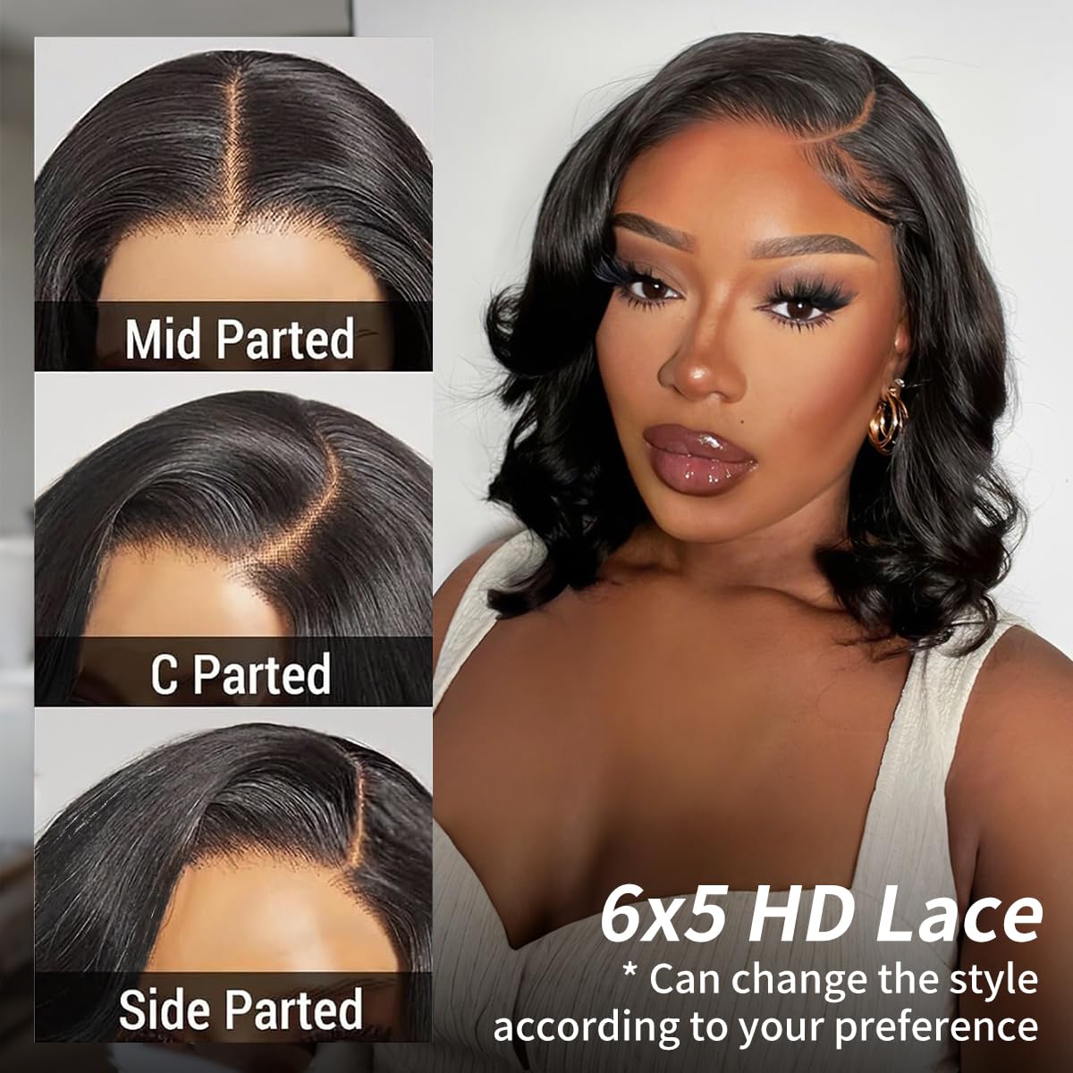 Tinashe Bob Wig 180% density body wave texture
