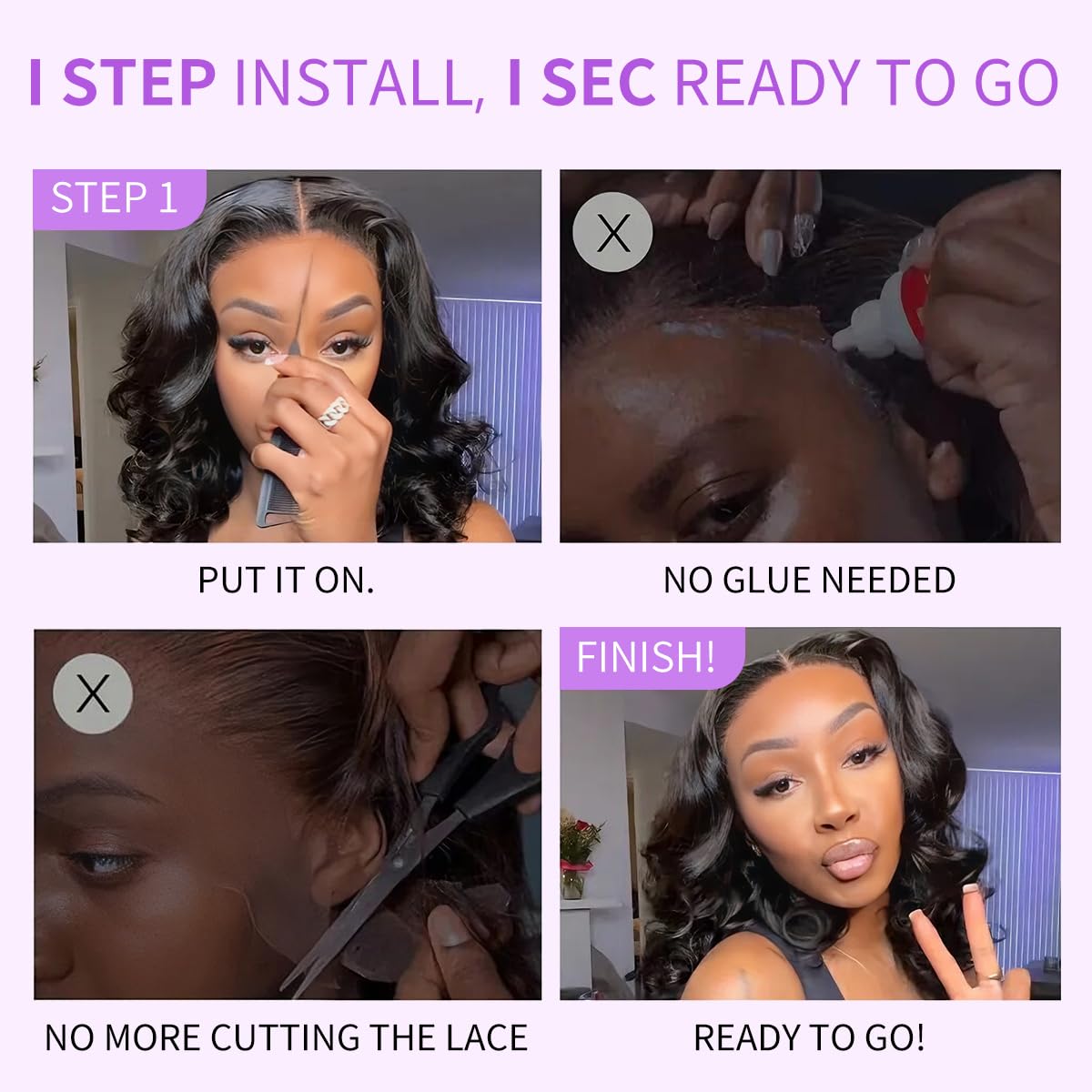 Tinashe Bob Wig no tangle and easy maintenance