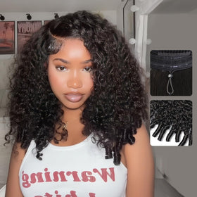 Tinashe Burmese curly wig front view with natural hairline for seamless wear.