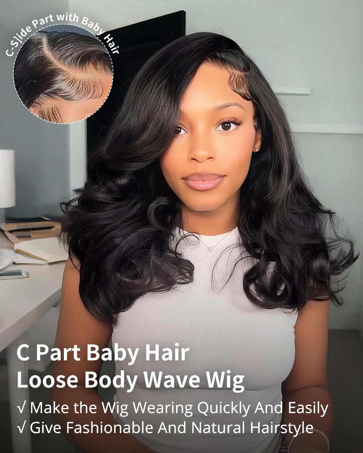 Tinashe side view shows full body wave and added volume.