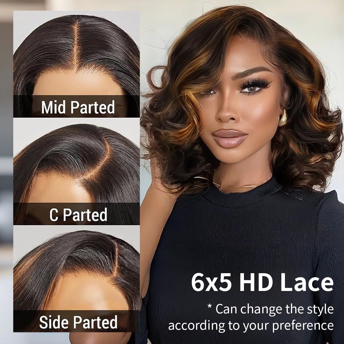 Tinashe pre-cut lace with bleached knots for neat parting
