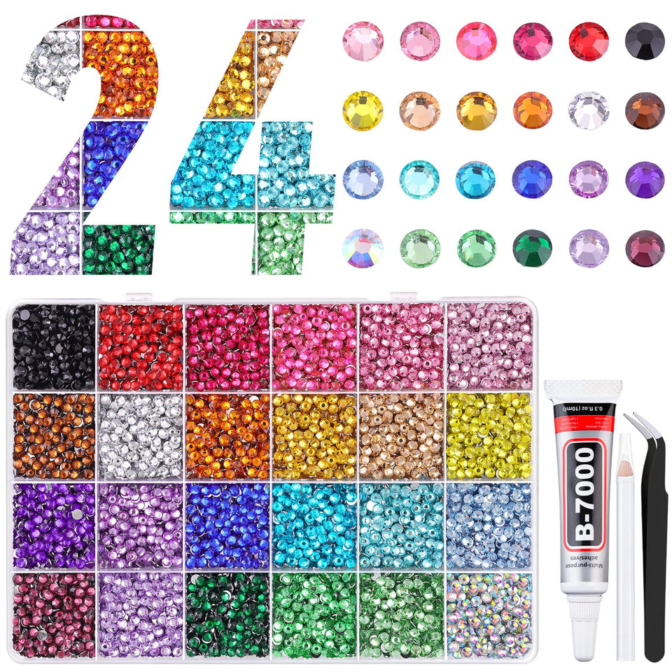 TINKRSTUFF 12600pcs rhinestones in mixed colors for vibrant craft decorating
