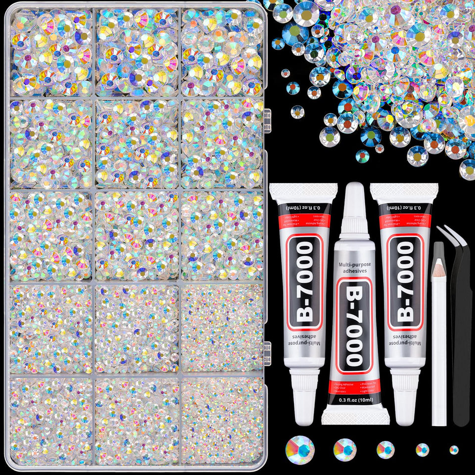 TINKRSTUFF 16000pcs rhinestones packaging for large DIY projects.