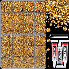 TINKRSTUFF 2mm gold rhinestones with flatback for precise craft embellishments