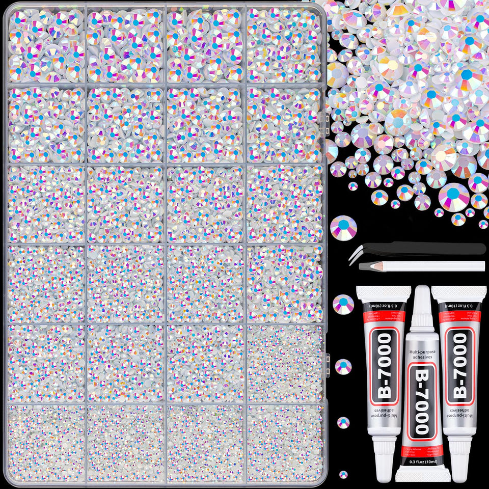TINKRSTUFF rhinestones box with 24-grid kit for easy crafting and organization