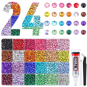 TINKRSTUFF 6600pcs mixed-color rhinestones box for vibrant crafts.