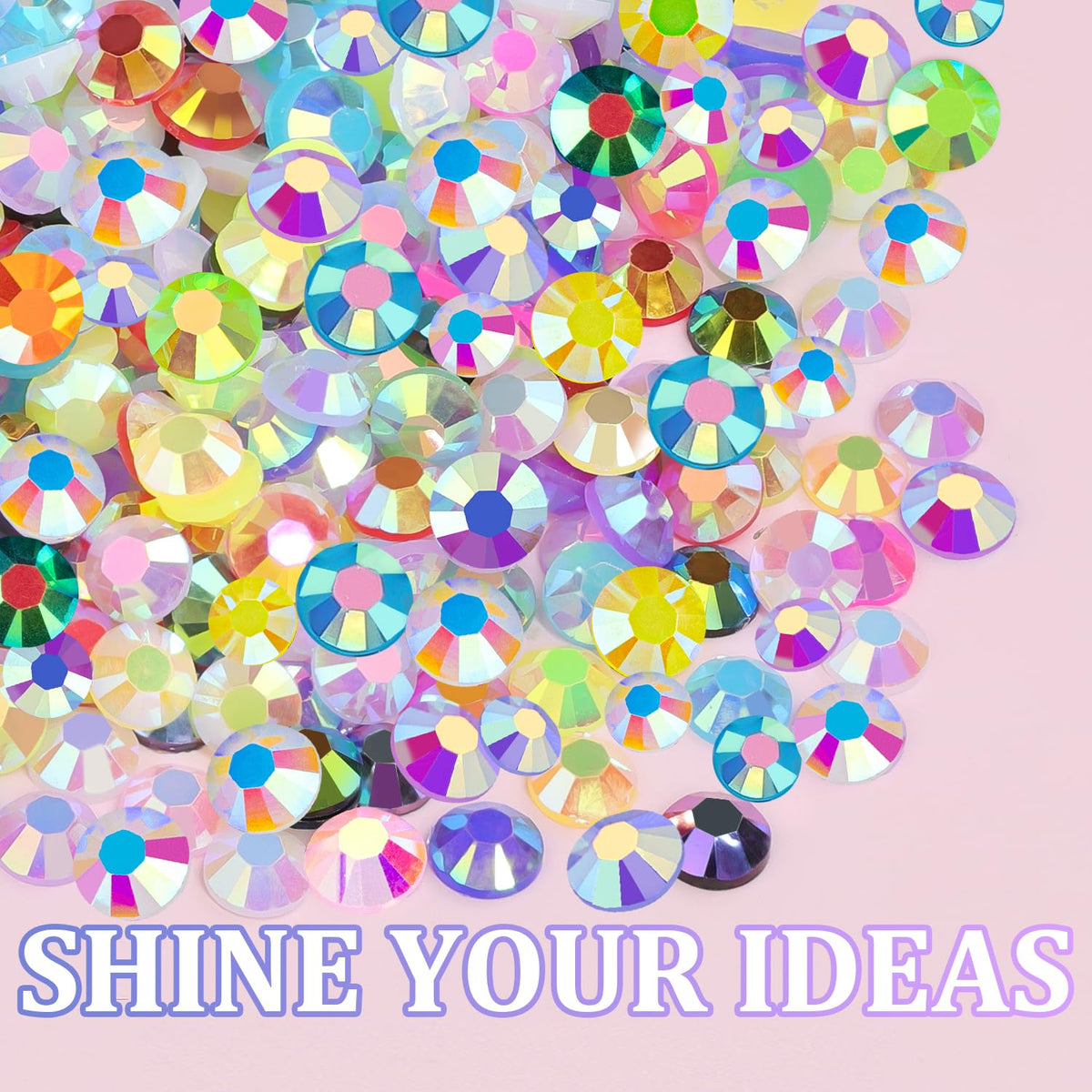 TINKRSTUFF AB-coated gems shimmer under light for dynamic craft designs