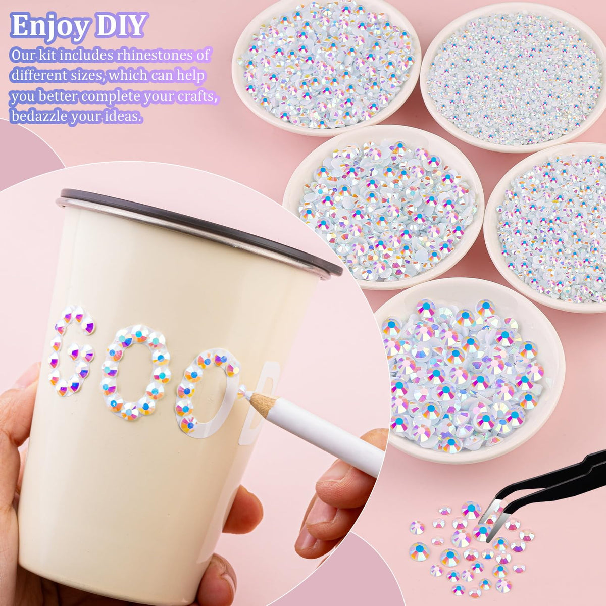TINKRSTUFF AB coating on facets for long-lasting shine in crafts