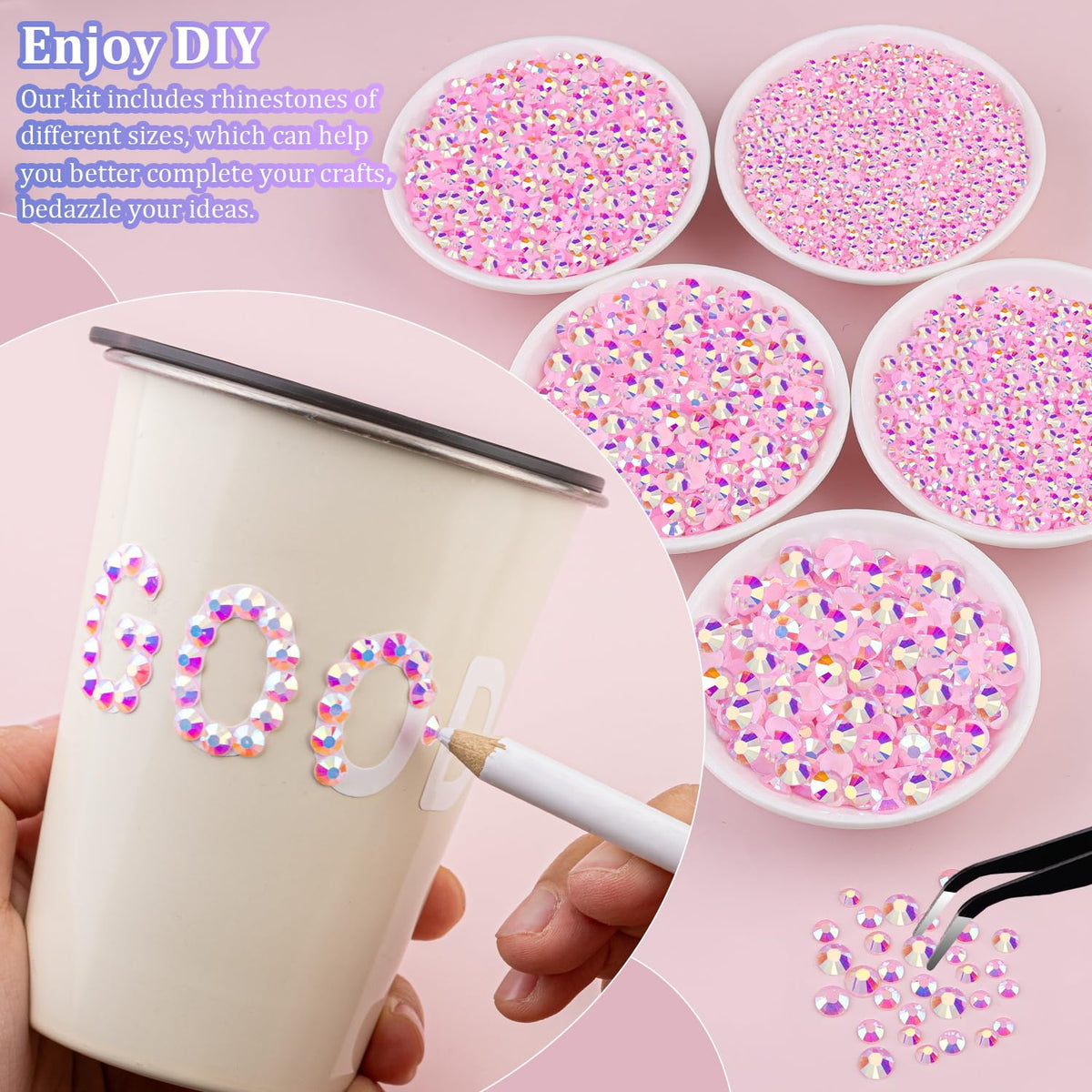 TINKRSTUFF B7000 clear glue with precision tip for secure gem adhesion