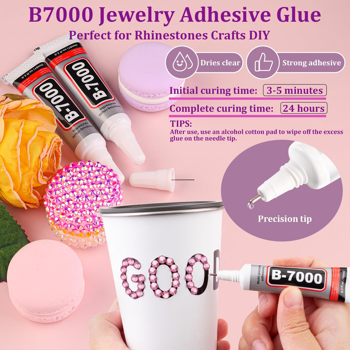 TINKRSTUFF fast-drying glue cures clear for seamless, durable accents.