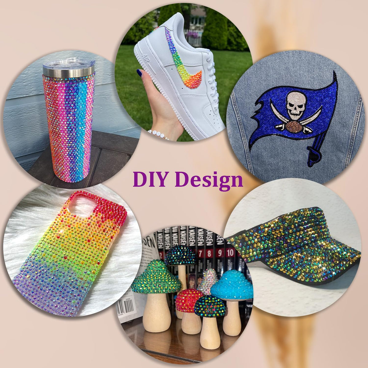TINKRSTUFF crafting ideas using gems on shoes and tumblers