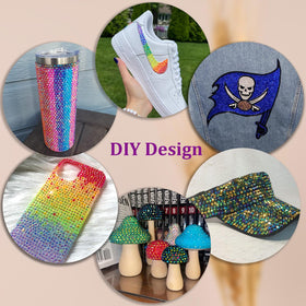 TINKRSTUFF crafting ideas using gems on shoes and tumblers