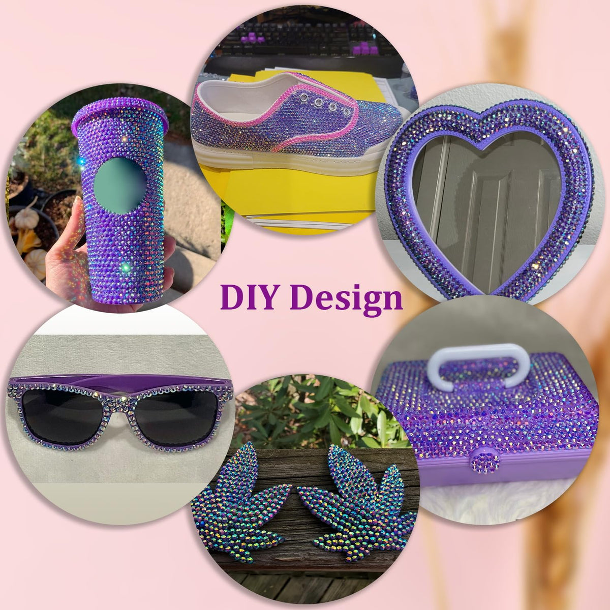 TINKRSTUFF dark purple AB closeup showing iridescent sparkle for crafts