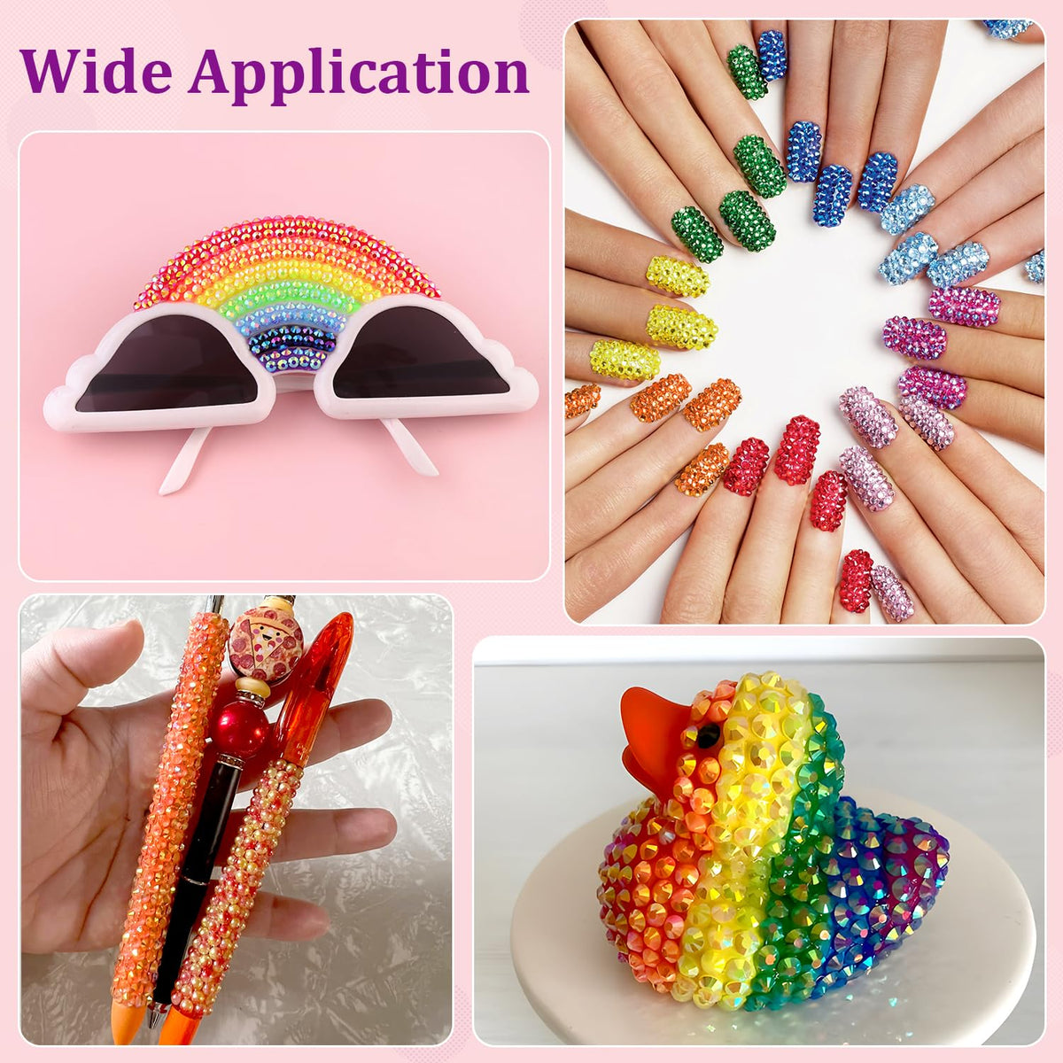TINKRSTUFF iridescent stones ideal for bedazzling shoes, tumblers, and accessories.